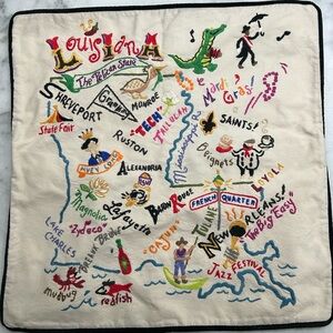 Cat Studio Louisiana Embroidered Pillow Cover